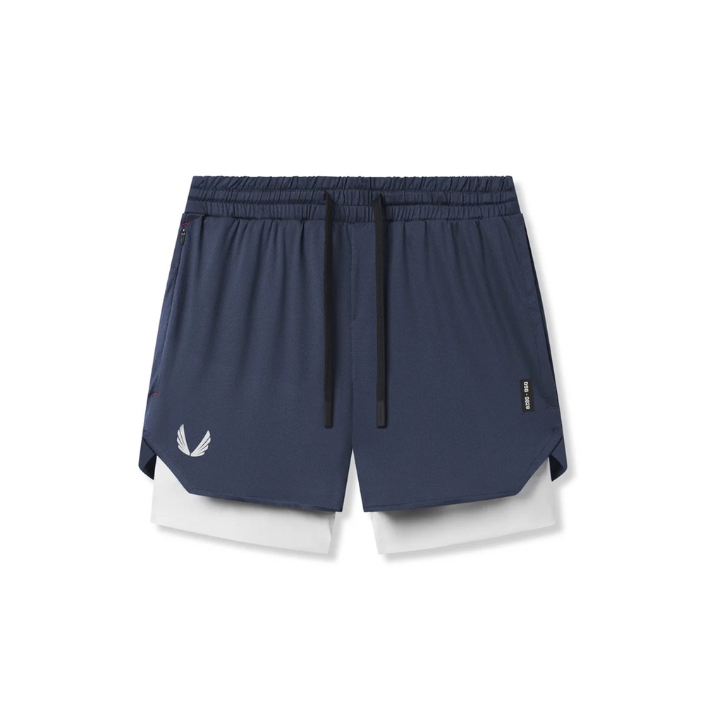 ASRV 0828. AEROSILVER® 5" LINER SHORT - NAVY "WINGS"/WHITE size Medium M